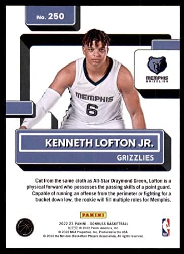 KENNETH LOFTON JR. RC 2022-23 Donruss 250 NM+-MT+ NBA Kosárlabda Grizzlies Névleges Újonc