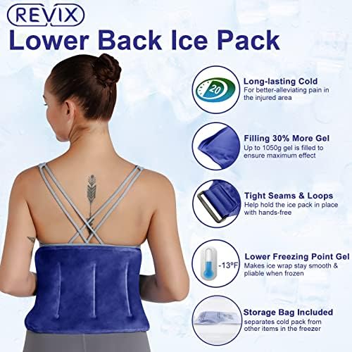 REVIX Ice Csomag Sérülések Újrafelhasználható Gél derékfájás Enyhítésére, valamint XL Térd Jég Köré Egész Térd Műtét Után