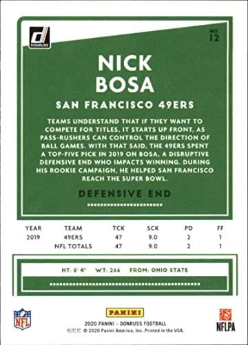 2020 Donruss 12 Nick Bosa San Francisco 49ers NFL Labdarúgó-Kártya NM-MT