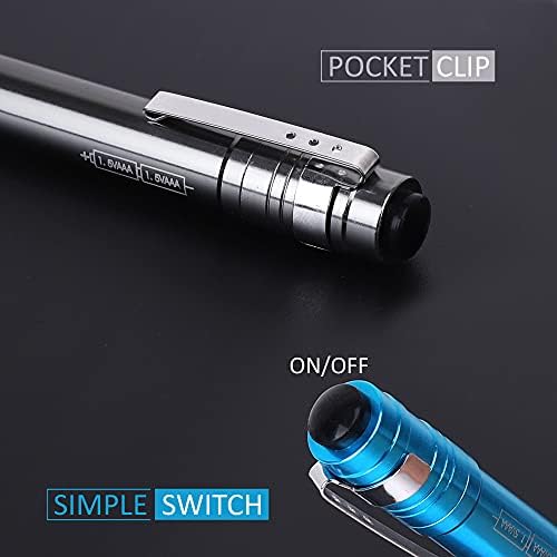 SEAMAGIC 5-Pack LED Zseblámpa - Pocket Toll Zseblámpa, Klip, 10 Darab Száraz Elemeket Tartalmazza, Tökéletes Ellenőrzés,