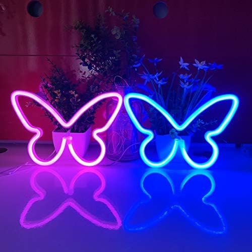 JYWJ Pillangó neonfényekhez,USB-vagy 3-AA elemmel működik Neon Fény,LED-es Lámpák Asztal Dekoráció,Lányok, Fal Dekoráció,Gyerekeknek,
