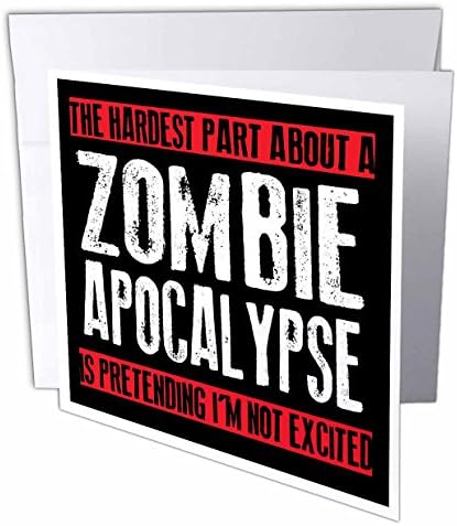 A legnehezebb része egy zombi apokalipszis, - üdvözlőlap, 6 x 6 cm, egységes (gc_193279_5)