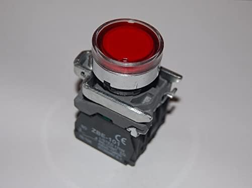 1DB 22MM Piros LED Világít pushbuttons a flush nyomja Illik XB4BW34G5 110V