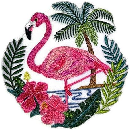 A természet Szőtt a Szálak, a Csodálatos Madarak Királyság [Flamingo Jelenet] [Egyéni, Egyedi] Hímzett Vasalót/Varrni Patch
