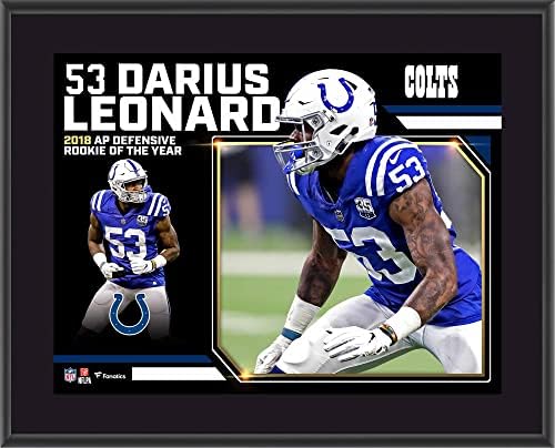 Darius Leonard Indianapolis Colts 2018 Védekező Újonca az Év 10.5 x 13 Szublimált Emléktábla - NFL Játékos Plakkok, valamint