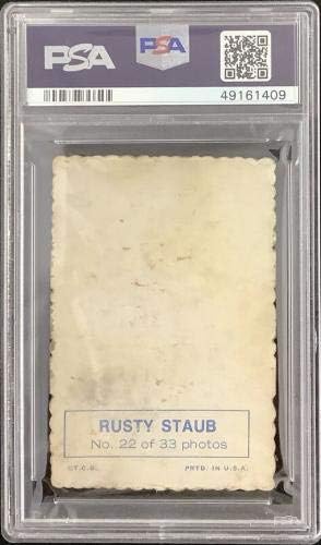 Rozsdás Staub Aláírt 1969 Topps 22 Baseball Kártya Deckle Szélén Autogramot PSA/DNS - Dedikált Birkózás Egyéb Tételek