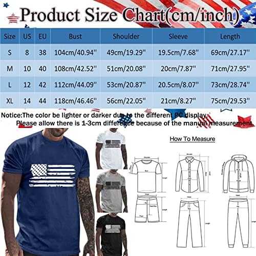 XXBR Férfi Függetlenség Napja, Rövid Ujjú Ingek,Férfi július 4. az Amerikai Zászló Maximum Alkalmi Nyomtatott Sleeve T-Shirt