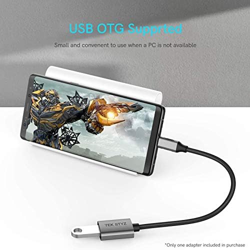 Tek Styz USB-C USB 3.0 Adapter Kompatibilis A Samsung Galaxy A12 OTG Típus-C/PD Férfi USB 3.0 Női Converter. (5Gbps)