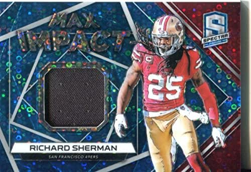 Richard Sherman 2019 Spektrumok Játék Kopott Jersey Kártya 22/99 - Aláíratlan NFL Játék Használt Mezek