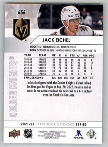 2021-22 Felső szint Kiterjesztett 656 Jack Eichel Vegas Arany Lovagok NHL Jégkorong Trading Card