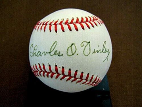 Charlie O. Finley Oakland Athletics Tulajdonos írta Alá Auto Vtg Oal Baseball Psa/dns - Dedikált Baseball