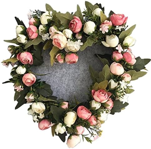 FDJFDJ Rózsa Szív Alakú Koszorú, Esküvői Ház Dekoráció Ajtó Gyűrű Selyem Ruhát, Virág Fesztivál, Dekoráció