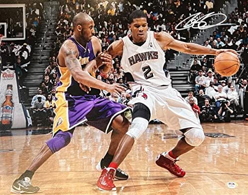 Joe Johnson dedikált, aláírt 16x20 fotó NBA-Atlanta Hawks PSA COA Kobe Bryant