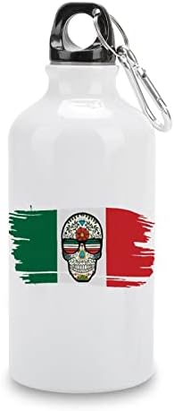 Mexikói Zászló Candy Koponya Alumínium palackot a Karabiner Újrafelhasználható Sport Üveg Bögre a Kerékpár Camping 400ml