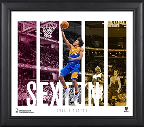 Collin Sexton Keretes Cleveland Cavaliers 15 x 17 Játékos Panel Kollázs - NBA Játékos Plakkok, valamint Kollázsok