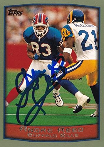 Andre Reed Aláírt 1999 Topps Számlákat Labdarúgó-Kártya 307 Autogramot Hall of Fame 2014 - Dedikált NFL Labdarúgó-Kártyák