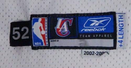2002-03-as Los Angeles Clippers Melvin Ely 2 Játék Használt Fehér Jersey DP05865 - Játék Használt MLB Mezek