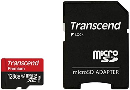 Transcend 128GB MicroSDXC Class10 UHS-1 Memória Kártya Adapter 45 MB/s (TS128GUSDU1)
