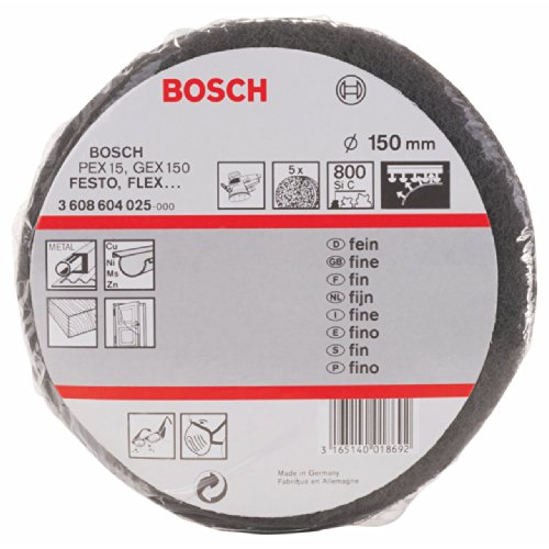 Bosch Professional 3608604025 Csiszolás Gyapjú 150 mm, 800, Szilícium-Karbid (SiC), Velúr Nélkül, finom, Szürke