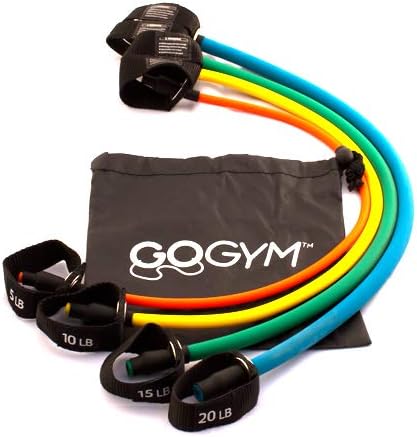 GoGym 520 Rövid Ellenállás Zsinórok CSAK Ellenállás Gyakorlat Zenekarok a Hurkot, Fitness, Nyújtó, erősítő Edzés, Jóga, Pilates,