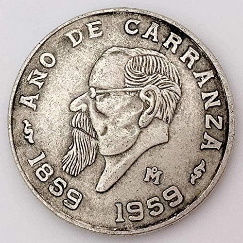 chenchen 1959 Mexikói Emlékérme 5 peso Ezüst Dollár Külföldi Ezüst Érme Ezüst Dollár Ősi Érme Gyűjtemény Haza, Szoba, Iroda