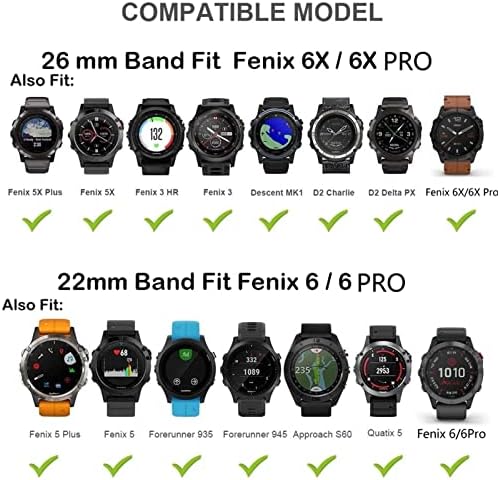 HEPUP Watchband A Garmin Fenix 6 6X Pro 5 5X Plusz 3HR Zenekar megközelítés S60 S62 3 PULZUSMÉRŐ Óra gyorskioldó Easyfit