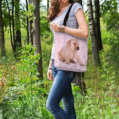 Labrador Kiskutya, Ajándék Kutya Szerelmeseinek Tulajdonosok - Újrafelhasználható Vásárló Váll Tote Bags a Kutya - Fehér