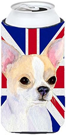 Caroline Kincsek SS4916TBC Chihuahua angol Union Jack Brit Zászló Magas Fiú Ölelkezős, Lehet Hűvösebb Ujja Ölelkezős Mosható