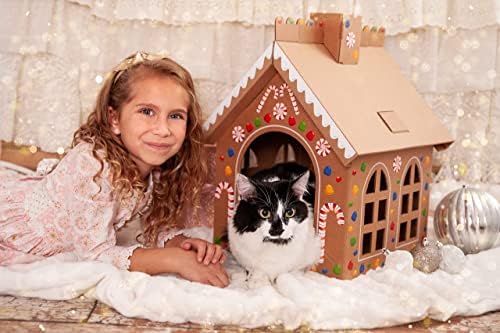 Gingerloaf Mézeskalács Házat, Kísérteties Macska Kísértetjárta Ház Karton Színházakat Macskák Csomag