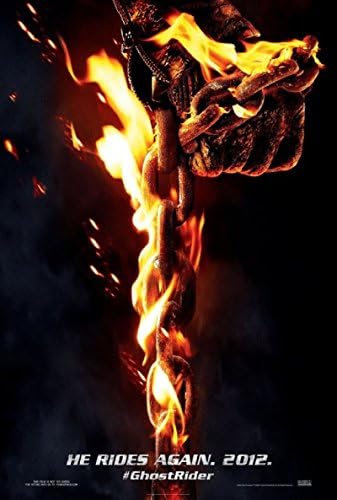 Ghost Rider: Spirit of Vengeance 2011 Előre S/S Hengerelt Film Plakát 11.5x17
