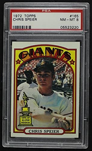 1972 Topps 165 Chris Speier San Francisco Giants (Baseball Kártya) PSA a PSA 8.00 Óriások