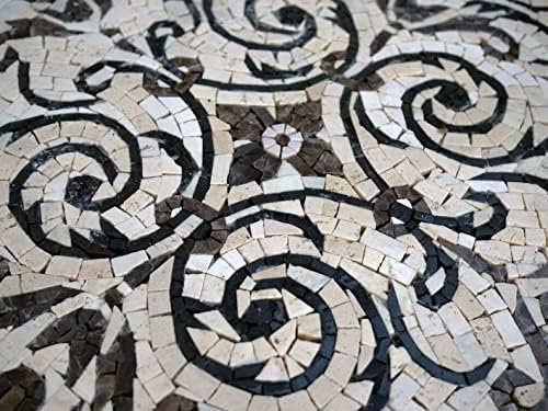 Mozaico Arabeszk Márvány Mozaik Szőnyeg - Selma | Mozaik Minták | Mozaik Artwork | Mozaik Wall Art Emelet Inlay által Mozaico
