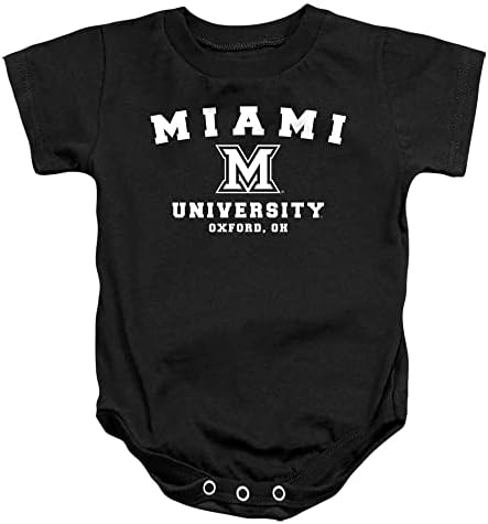 Miami Egyetem (OH) Hivatalos Kör Logó Unisex Csecsemő Snap Ruha Baba