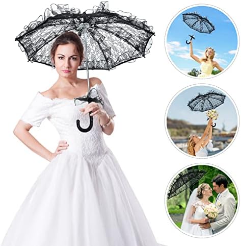 ABOOFAN Vintage Esküvői Dekoráció, Csipkés Napernyő, Esernyő, Vintage Csipkés Napernyő, Esküvői Menyasszonyi Ernyő Fénykép