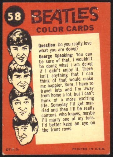 1964 Topps Beatles Színes Kártyákat Trading Card 58 Paul & Ringo