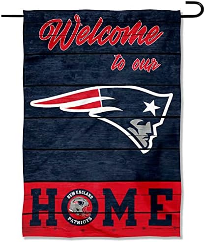 New England Patriots-Isten Hozott Itthon Dekoratív Kerti Zászló Kétoldalas Banner