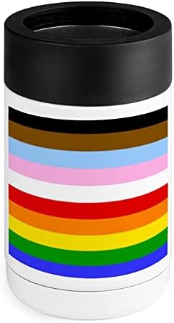LMBT Szivárvány Transznemű Pride Flag Hűvösebb Kupa Rozsdamentes Acél Szigetelt Lehet Hűtők Jogosultja Dobon szemhéjakkal