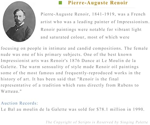 $80-$1500 Kézzel Festett, amelyet a Művészeti Akadémia Tanárai - 12 Festmények A Díszebéd Után Pierre Auguste Renoir Art