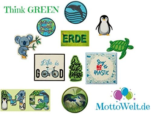Mono Gyors Újrahasznosított javítás alkalmazások, vas-a javítás készült újrahasznosított PET palackok, zöld (16005 - Koala)