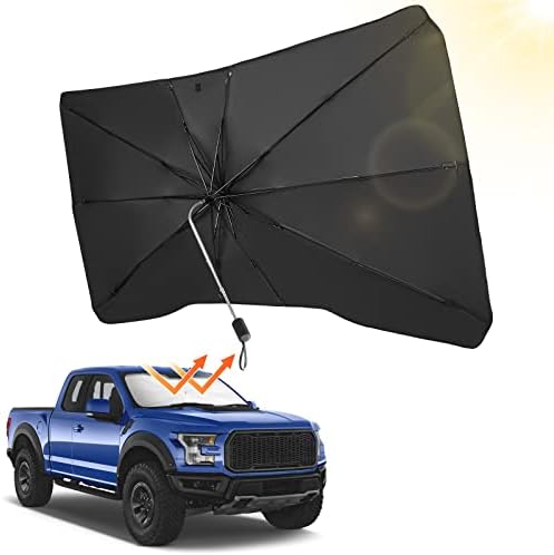 JOYTUTUS Szélvédő Nap Árnyékban Esernyő Kompatibilis F150, a Teljes Méretű Teherautó, 360° - os Elforgatás Hajlítható Tengely