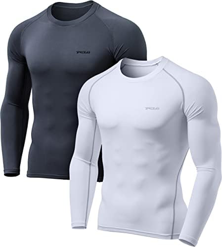 TSLA 1 vagy 2 Csomag Férfi Termál Hosszú Ujjú Tömörítés Ing, Sportos alapréteg Felső, Téli Felszerelés Futtató T-Shirt