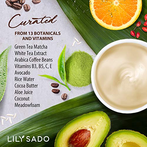 LILY SADO Tea+C Kávé & zöld tea Koffein Eye Cream - Anti-aging Vegán Természetes Javítás Hidratáló Kávé + Zöld Tea Megakadályozza