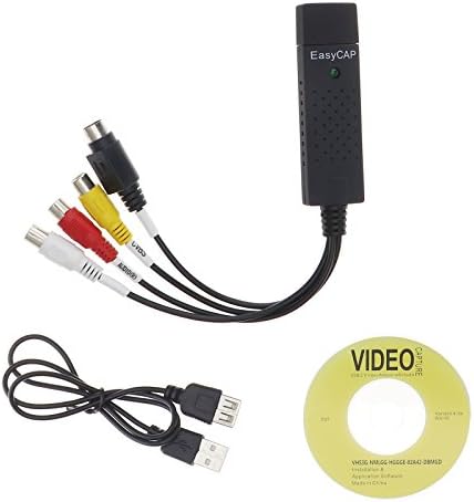 Mikro Kereskedők Easycap USB 2.0 Adapter, TV-Video-Audio-VHS-DVD Converter Capture Kártya Adapter