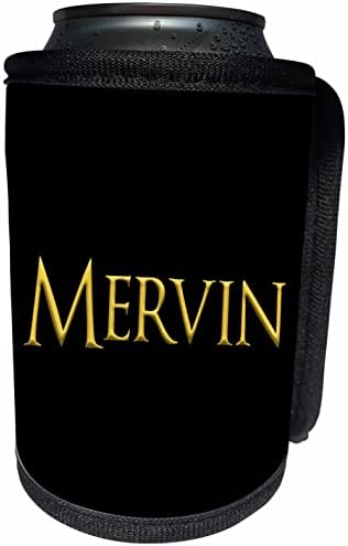 3dRose Mervin ismert kisfiú neve az USA-ban. Sárga, fekete. - Lehet Hűvösebb Üveg Wrap (cc_355721_1)