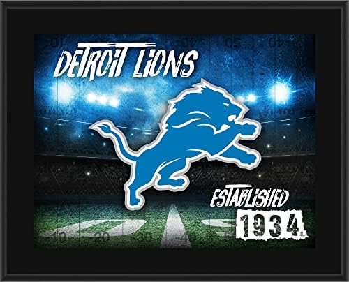Detroit Lions 10.5 x 13 Szublimált Vízszintes Csapat Logó Emléktábla - NFL Csapat Plakkok, valamint Kollázsok