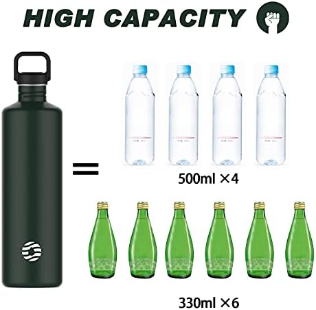 2L Rozsdamentes Acél Palack | 2 Liter Egyetlen Fal Víz Szigeteletlen Kulacs | Környezetbarát, Újrahasznosítható Üveg | Műanyag