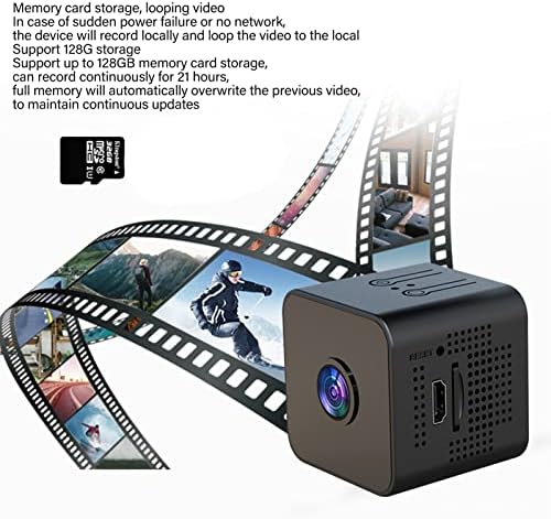 DAUERHAFT Mini Kamera, 1080P HD Vezeték nélküli WiFi Kamera, éjjellátó mozgásérzékelés Okos Kamera, Mágneses Hordozható Kis