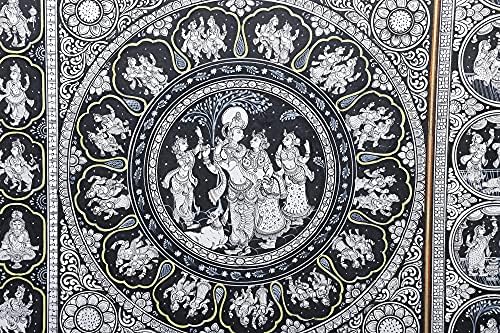 Egzotikus India Szuper Nagy Festmény - Minden Leelas a Legfelsőbb Úr Krisna (A Végső Isten)
