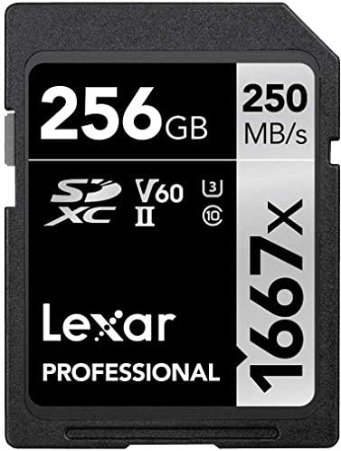 Lexar Professional 1667x 256 gb-os (2-Pack) Memória, SDXC UHS-II Kártyák, C10, U3, V60, Full-HD & 4K Videó, Akár 250 MB/s