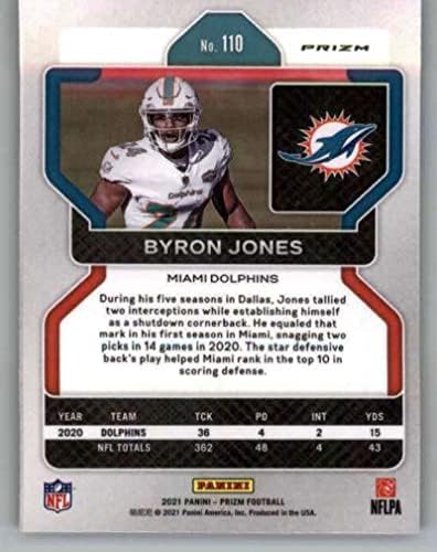 2021 Panini Prizm Prizm Piros-Fehér-Kék 110 Byron Jones Miami Dolphins amerikai Foci Trading Card